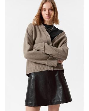 & Other Stories Patch-Pocket Cardigan - Brown
