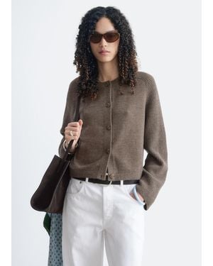 & Other Stories Relaxed Wool-Cotton Cardigan - Brown