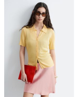 & Other Stories Rib-Knit Top - Yellow