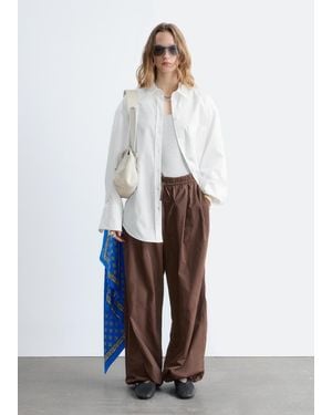 & Other Stories Nylon Parachute Trousers - White