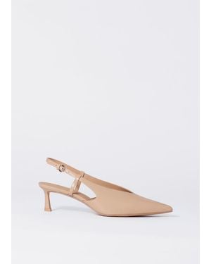 & Other Stories Classic Leather Slingback Court Shoes - White
