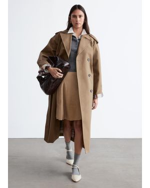 & Other Stories Belted Trench Coat - Brown