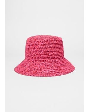 & Other Stories Straw Bucket Hat - Pink
