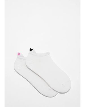 & Other Stories 2-Pack Embroidered Ankle Socks - White