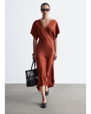 & Other Stories V-Neck Maxi Dress - Red
