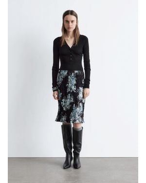 & Other Stories Knee-Length Crêpe Skirt - White