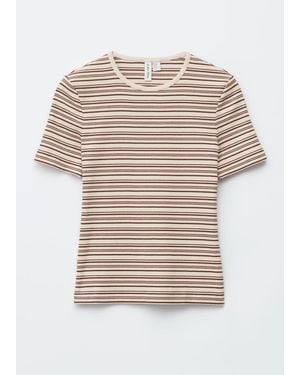 & Other Stories Ribbed T-Shirt - White