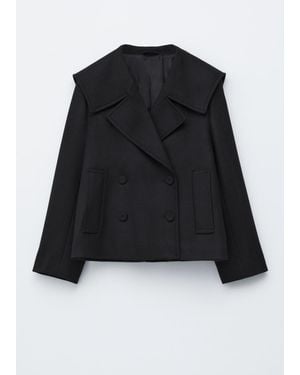& Other Stories Double-Breasted Wool Jacket - Black