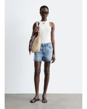 & Other Stories Ribbed Cotton Tank Top - White