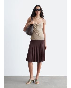 & Other Stories Knee-Length A-Line Skirt - White