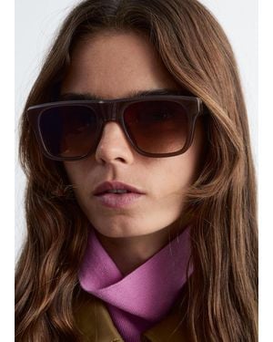 & Other Stories Square-Frame Sunglasses - Purple