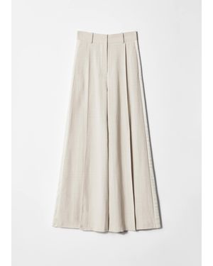 & Other Stories Wide Press-Crease Trousers - White