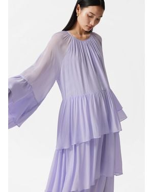 & Other Stories Flounced Maxi Dress - Purple
