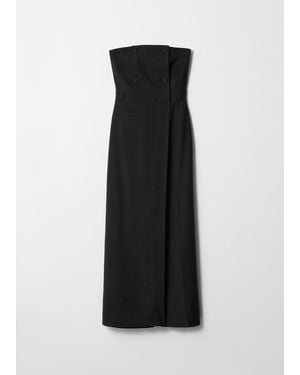 & Other Stories Double-Breasted Bustier Jumpsuit - Black