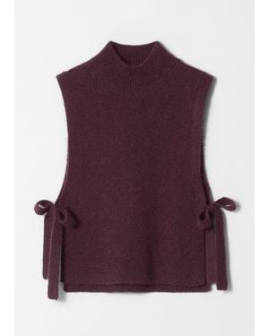 & Other Stories Wool Bib Collar - Purple