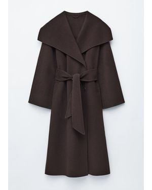 & Other Stories Shawl-Collar Wool Maxi Coat - Brown