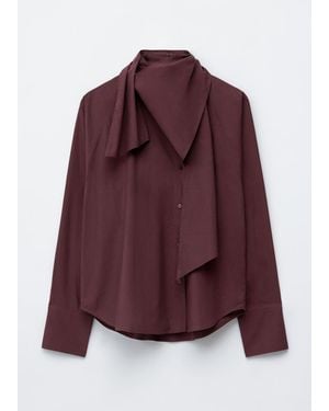 & Other Stories Scarf-Detail Shirt - Purple