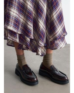 & Other Stories Chunky Leather Loafers - Purple