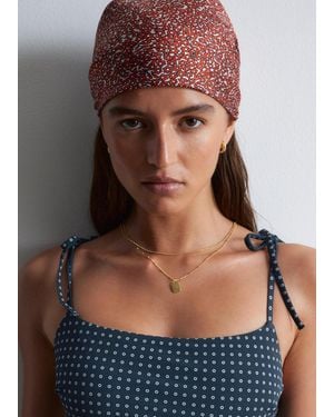 & Other Stories Printed Silk Scarf - Blue