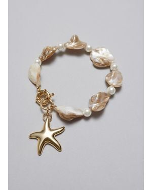 & Other Stories Starfish Shell Bracelet - White