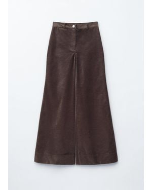 & Other Stories Flared Velvet Trousers - Brown