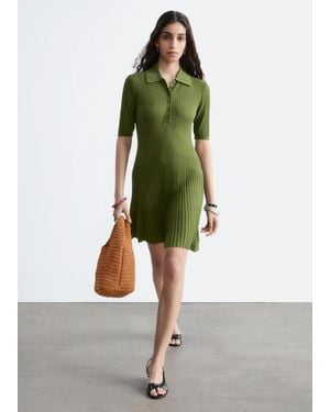 & Other Stories Knitted Mini Dress - Green