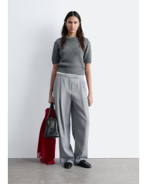 & Other Stories Wool-Blend Tailored Trousers - White