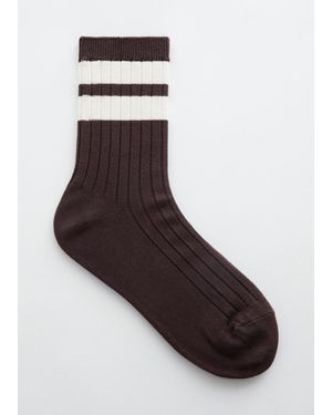 & Other Stories Striped Socks - Brown