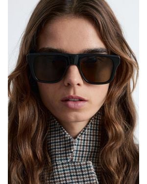 & Other Stories Square-Frame Sunglasses - Brown