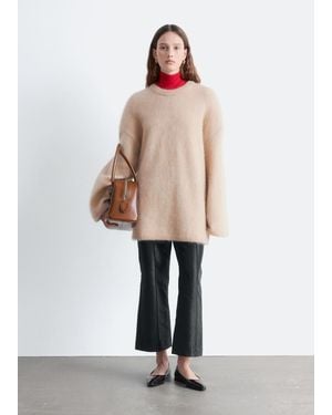 & Other Stories Oversized Mohair-Blend Sweater - Natural