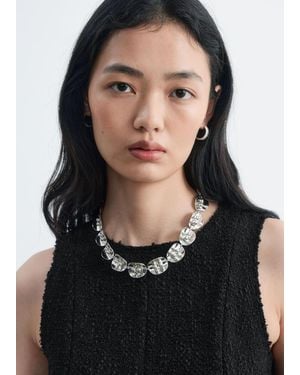 & Other Stories Sculptural Panel Necklace - Black