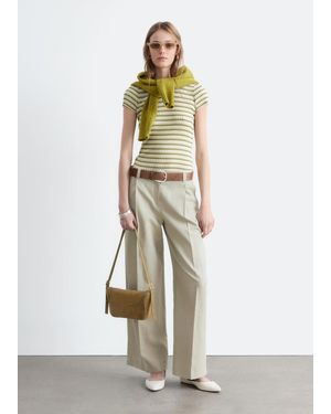 & Other Stories Pleated Trousers - White