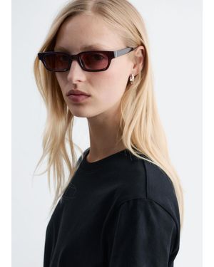 & Other Stories Narrow-Frame Sunglasses - Black