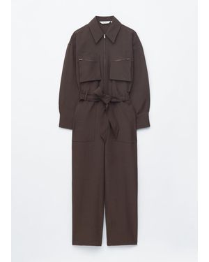 & Other Stories Belted Utility Jumpsuit - Brown