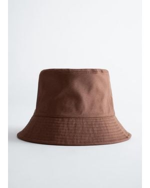 & Other Stories Cotton-Linen Bucket Hat - Brown