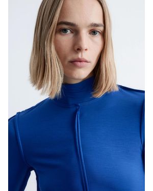 & Other Stories Long-Sleeve Turtleneck Top - Blue