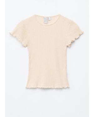 & Other Stories Ribbed Wool T-Shirt - White