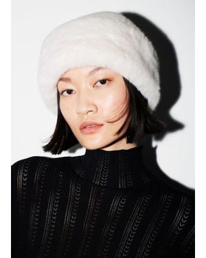 & Other Stories Faux Fur Hat - Black