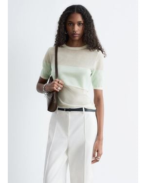 & Other Stories Fine-Knit T-Shirt - White