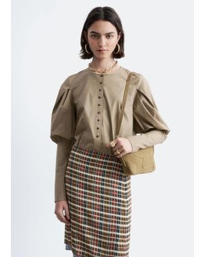 & Other Stories Puff-Sleeve Blouse - Natural