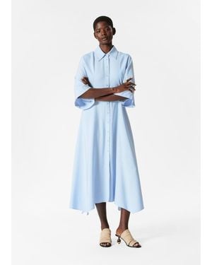 & Other Stories Midi Shirt Dress - Blue