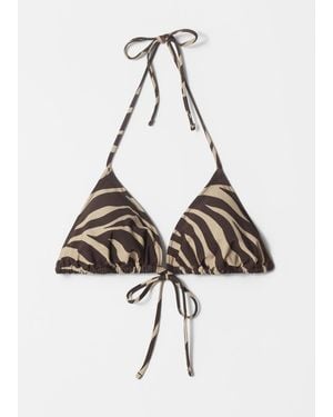 & Other Stories Triangel-Bikinioberteil Mit Neckholder - Mettallic