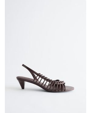 & Other Stories Strappy Leather Sandals - White