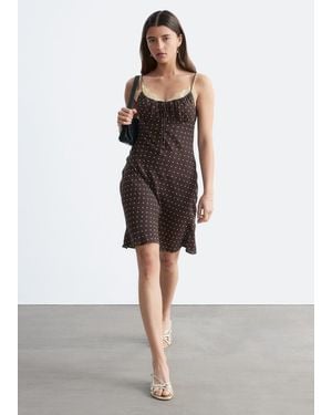& Other Stories Drawstring Mini Dress - White