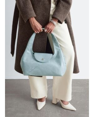 & Other Stories Curved Shoulder Bag - Blue