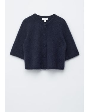 & Other Stories Knitted Mohair-Blend Cardigan - Blue