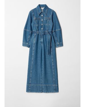 & Other Stories Denim Jumpsuit - Blue