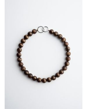 & Other Stories Short Stone Bead Necklace - Metallic