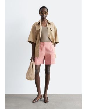 & Other Stories Tailored Linen Shorts - White