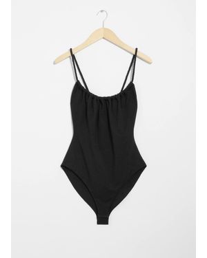 & Other Stories Rope-Strap Bodysuit - Black